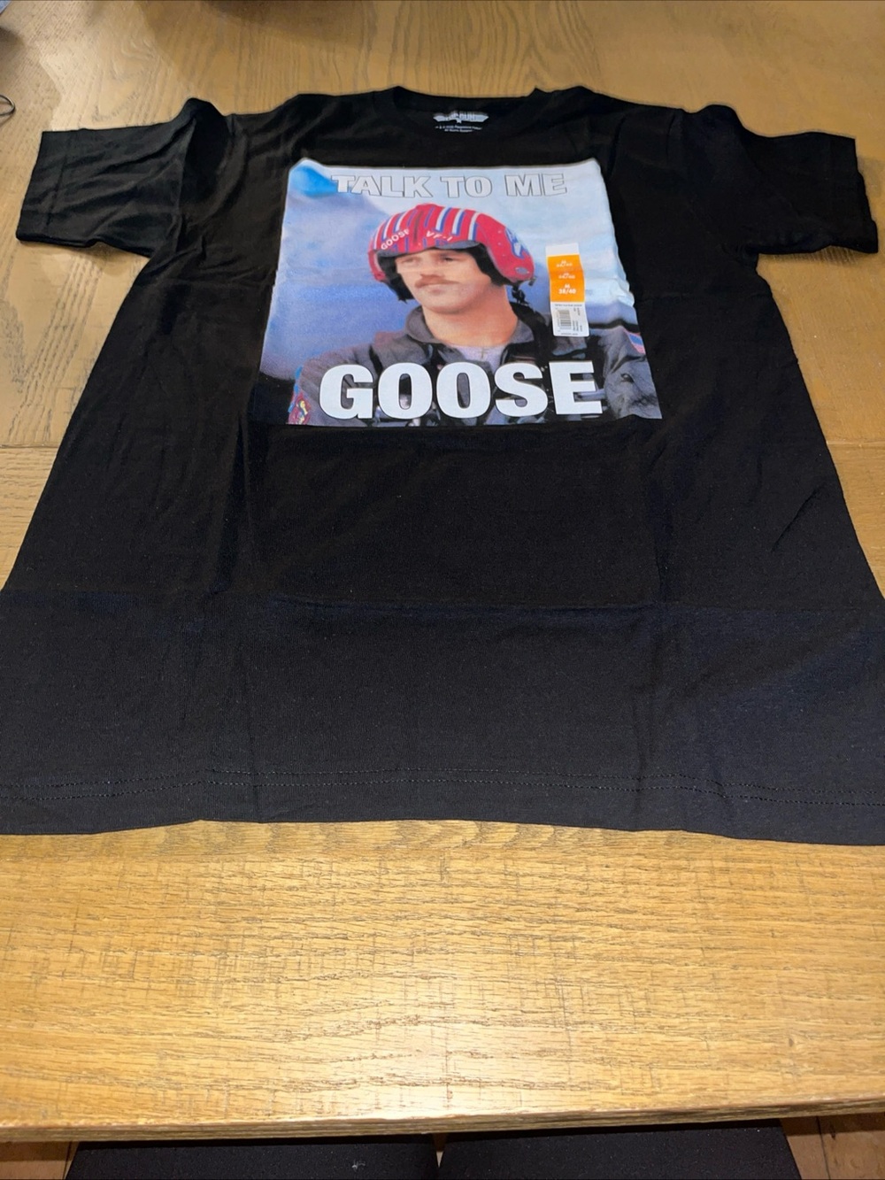 Top Gun Talk To Me Goose Mens T Shirt Size M Black Short Sleeve Crewneck Cotton